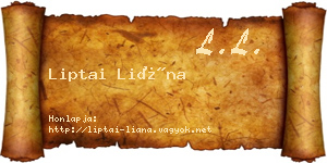 Liptai Liána névjegykártya